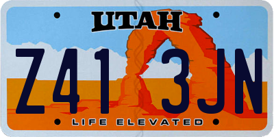 UT license plate Z413JN