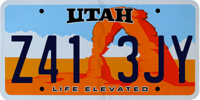 UT license plate Z413JY