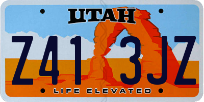 UT license plate Z413JZ