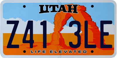 UT license plate Z413LE