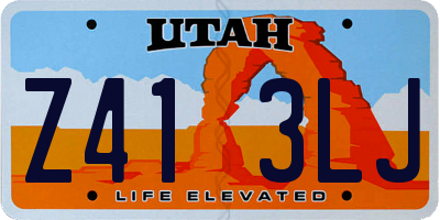 UT license plate Z413LJ