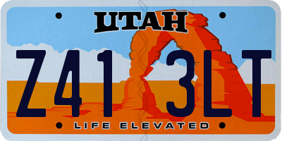 UT license plate Z413LT