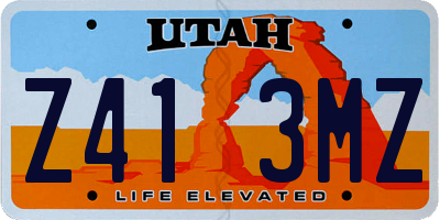 UT license plate Z413MZ