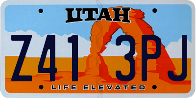 UT license plate Z413PJ