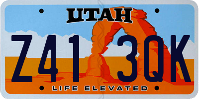 UT license plate Z413QK