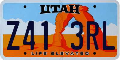 UT license plate Z413RL