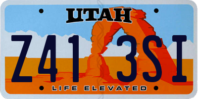 UT license plate Z413SI