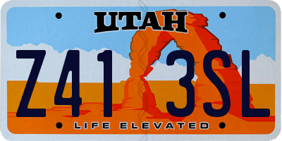 UT license plate Z413SL