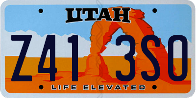 UT license plate Z413SO