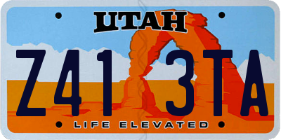 UT license plate Z413TA