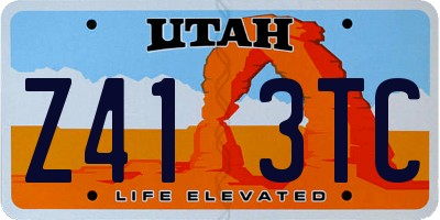 UT license plate Z413TC