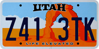 UT license plate Z413TK