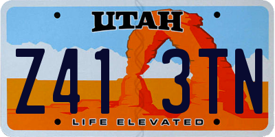 UT license plate Z413TN