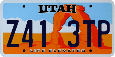 UT license plate Z413TP