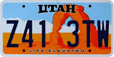 UT license plate Z413TW