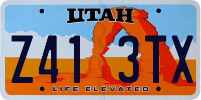 UT license plate Z413TX