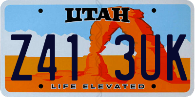 UT license plate Z413UK