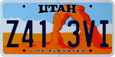 UT license plate Z413VI