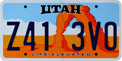 UT license plate Z413VO