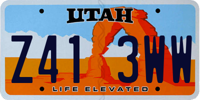 UT license plate Z413WW