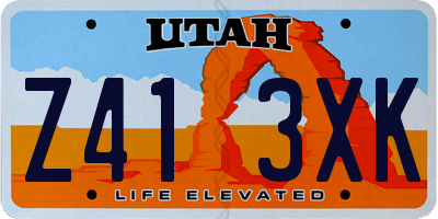 UT license plate Z413XK