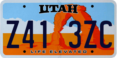 UT license plate Z413ZC