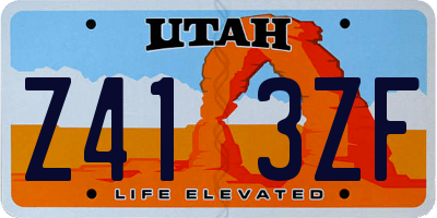 UT license plate Z413ZF