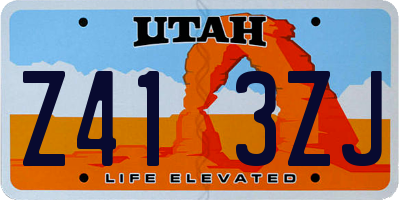 UT license plate Z413ZJ