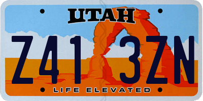 UT license plate Z413ZN