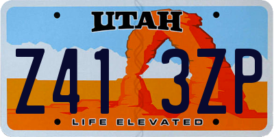UT license plate Z413ZP