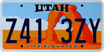 UT license plate Z413ZY