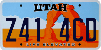 UT license plate Z414CD
