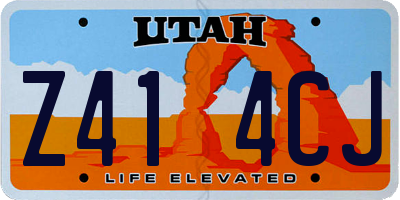 UT license plate Z414CJ