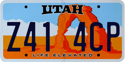 UT license plate Z414CP