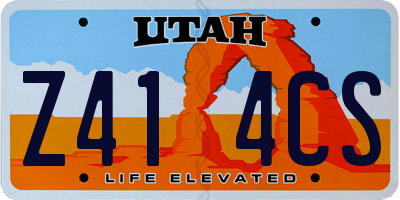 UT license plate Z414CS