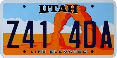 UT license plate Z414DA