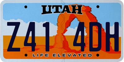 UT license plate Z414DH