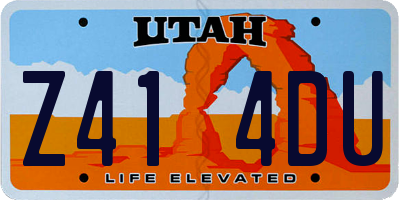 UT license plate Z414DU