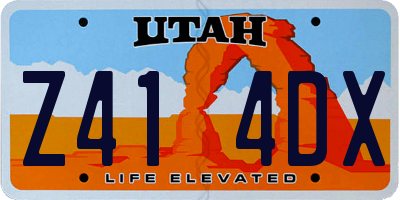 UT license plate Z414DX