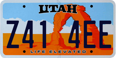 UT license plate Z414EE