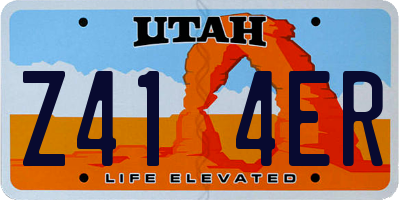 UT license plate Z414ER