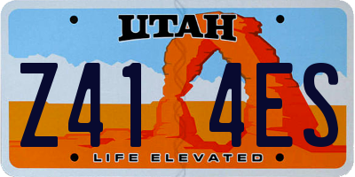 UT license plate Z414ES