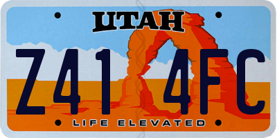 UT license plate Z414FC