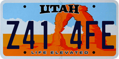 UT license plate Z414FE