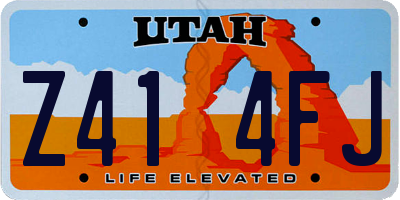 UT license plate Z414FJ