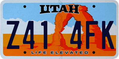 UT license plate Z414FK