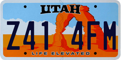 UT license plate Z414FM