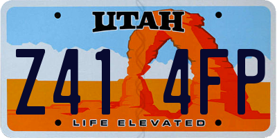 UT license plate Z414FP