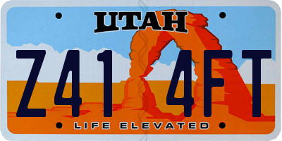 UT license plate Z414FT