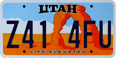 UT license plate Z414FU